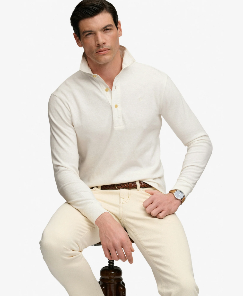 Superdry Classic Rugby Top Bone White.
