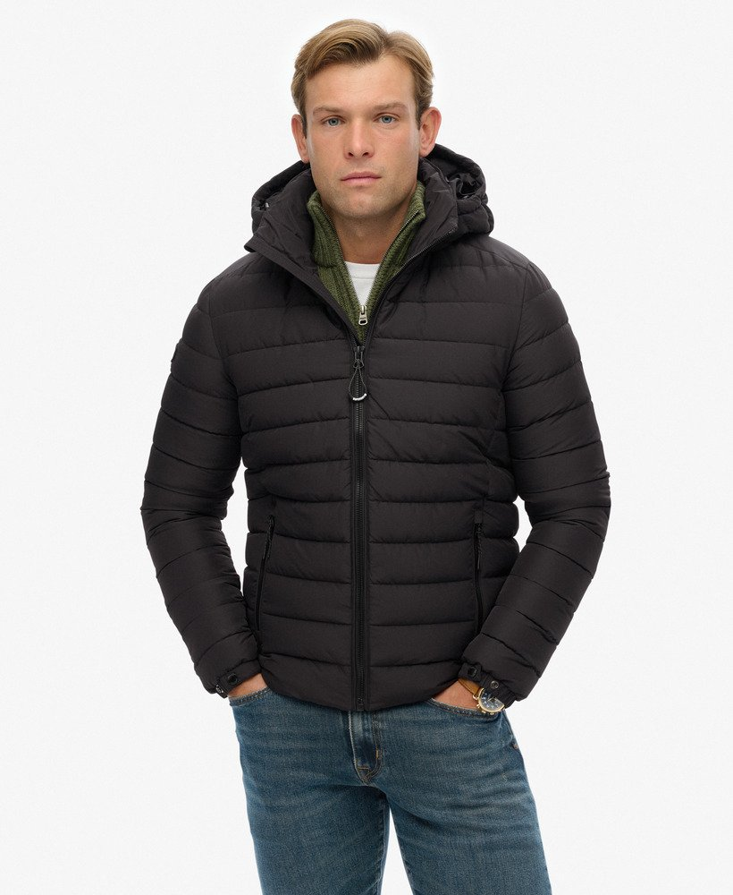 Superdry Hooded Fuji Padded Jacket Black Xl