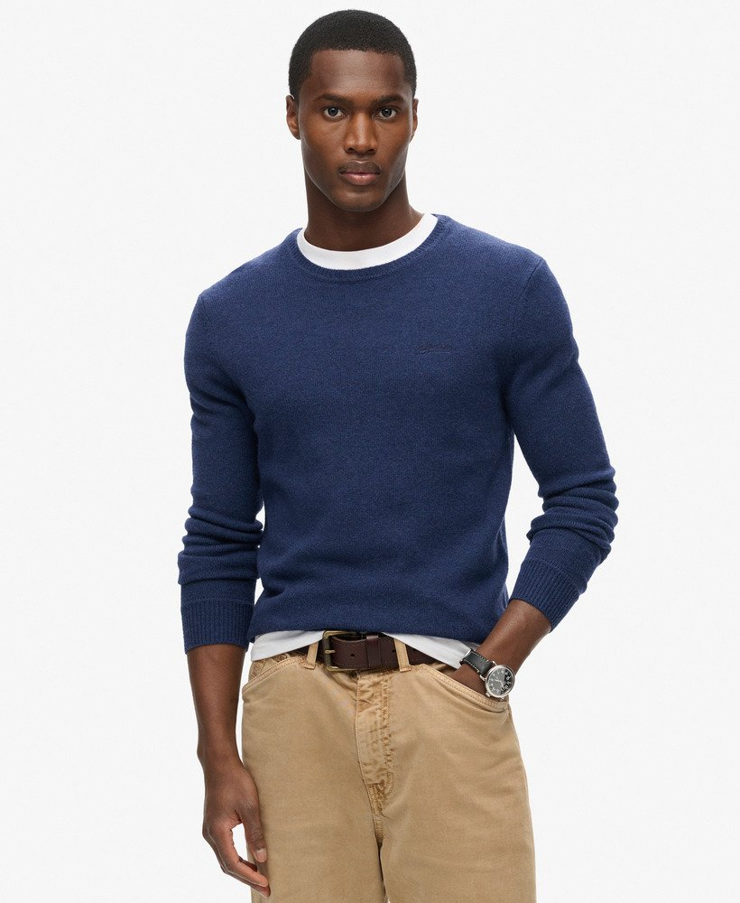 Superdry M6110641A Essential Slim Fit Crew Jumper Navy Xl