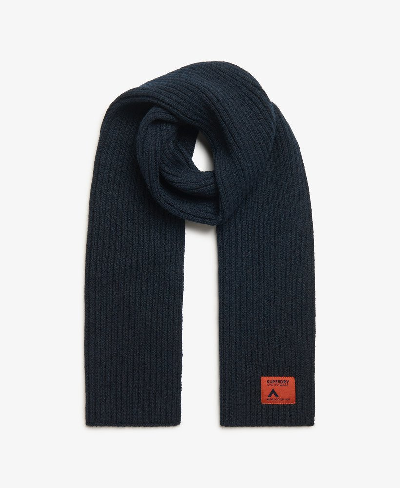 Superdry Y9310081A Workwear Knitted Scarf Navy Os