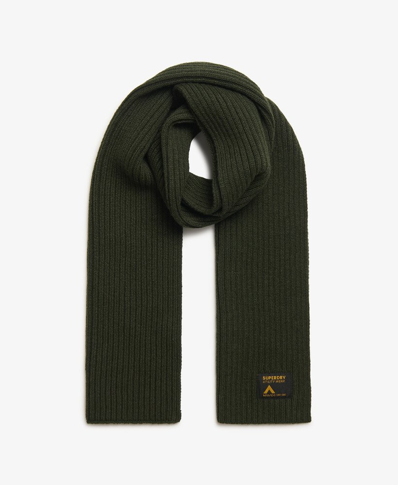 Superdry Y9310081A Workwear Knitted Scarf Olive Os