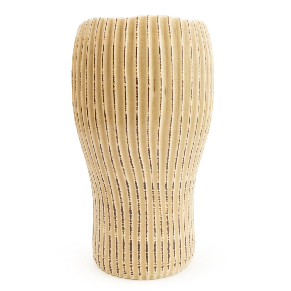 Candlelight Products 20.5Cm Dutch Ridged Vase Cream