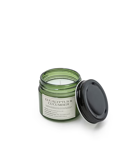 Candlelight Products 6.7Cm Candle Jar With Metal Lid Eucalypt