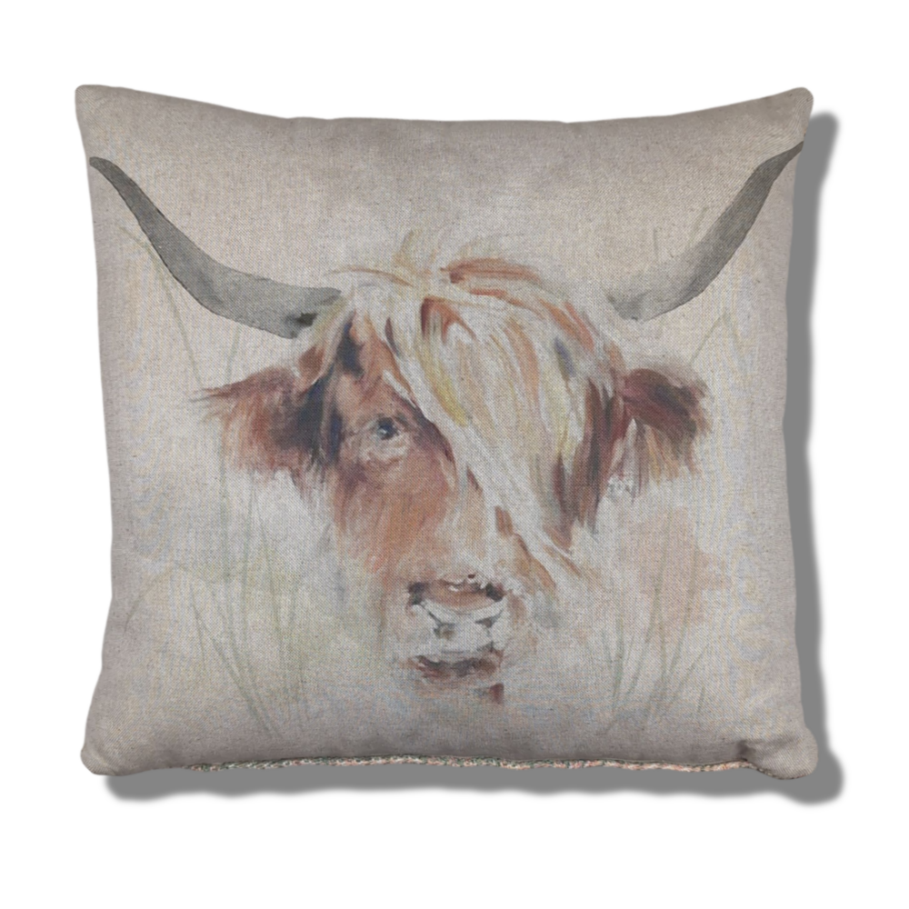 Gordon John Highland Cow Tartan Polyester Filled Cushion 45Cm X 45Cm