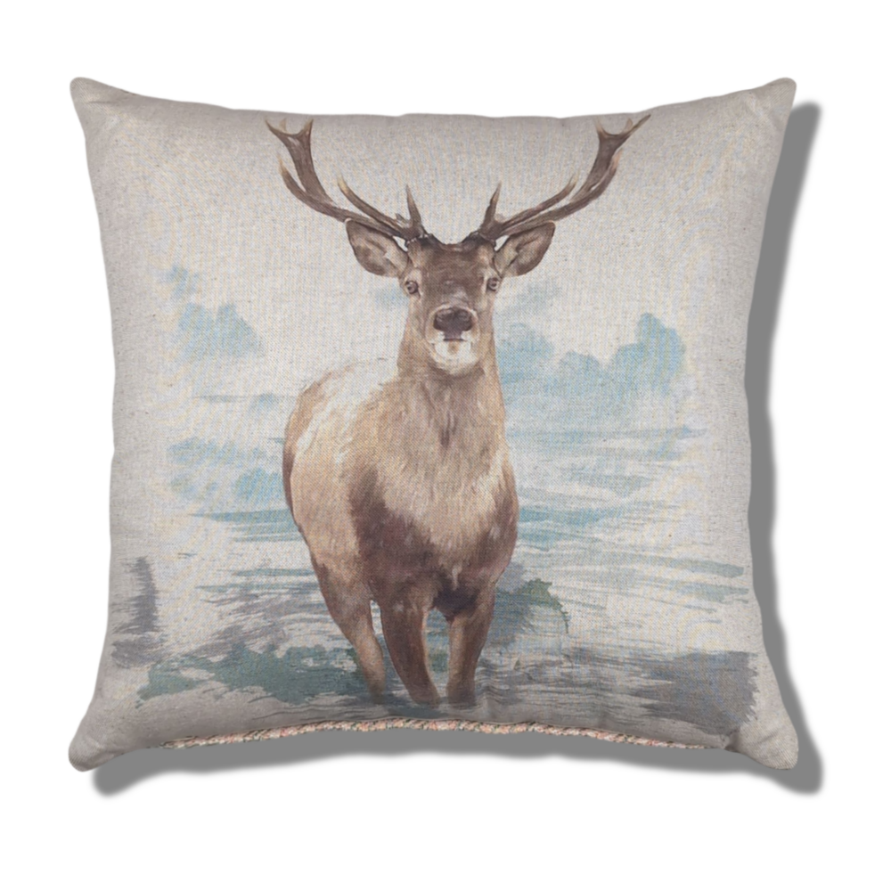 Gordon John Highland Stag Tartan Polyester Filled Cushion 45Cm X 45Cm