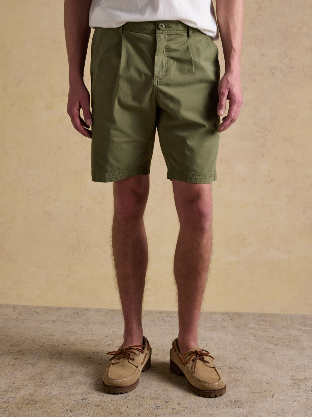 Joules Relaxed Chino Short Khaki Green
