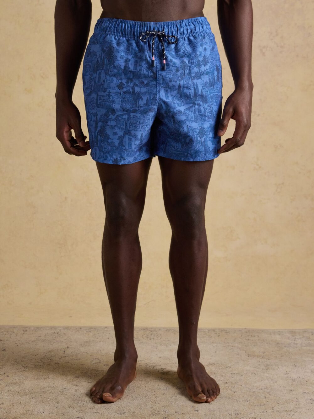 Joules swim printed blue