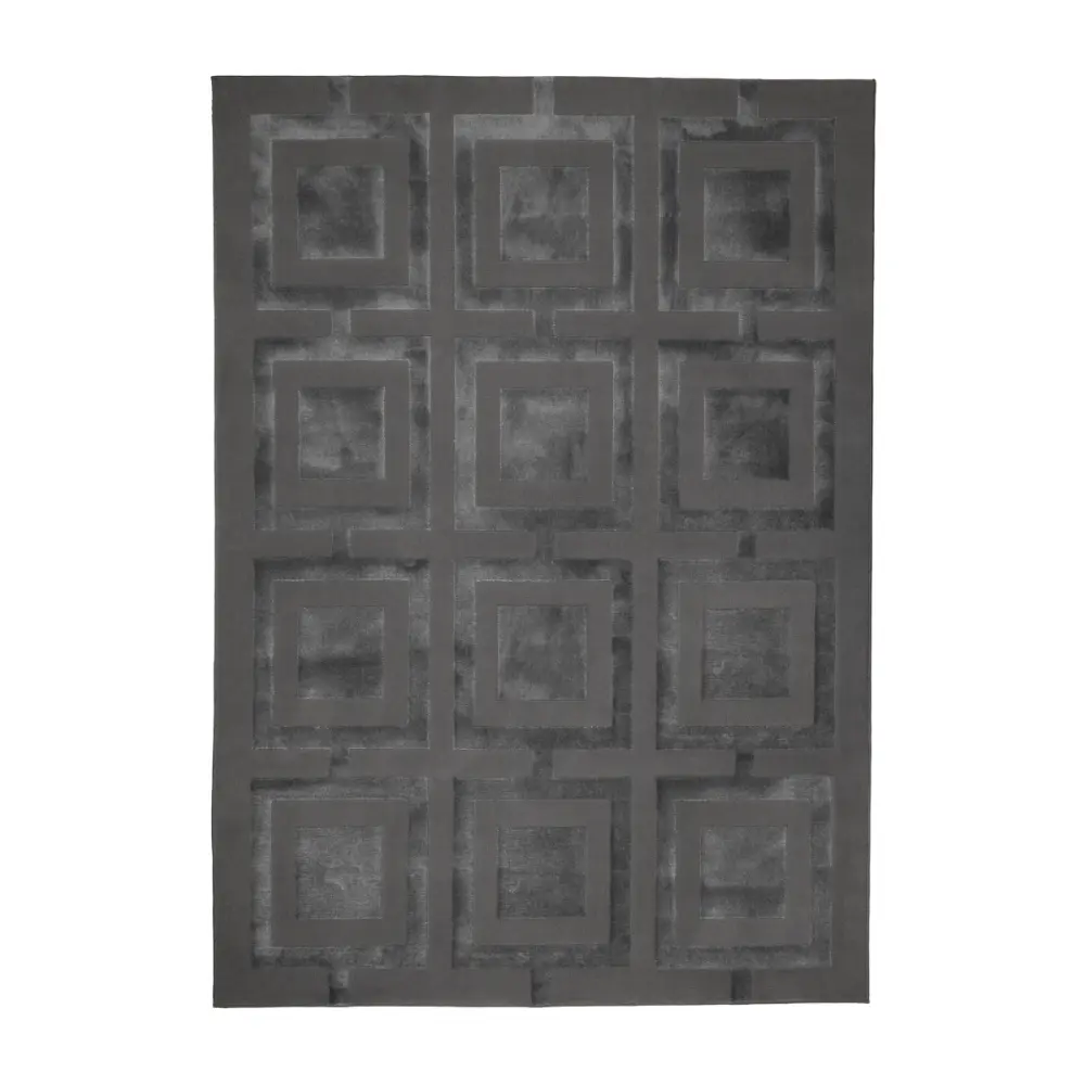 Atelier Squares Charcoal Rug