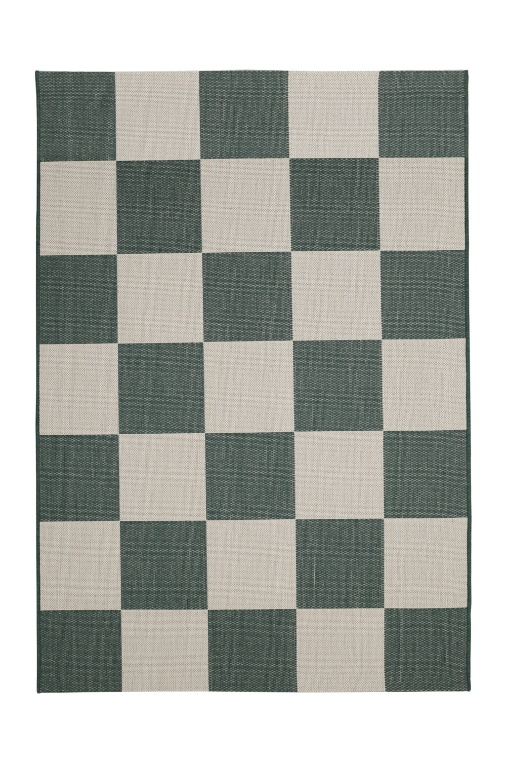 County Chequer Green Rug
