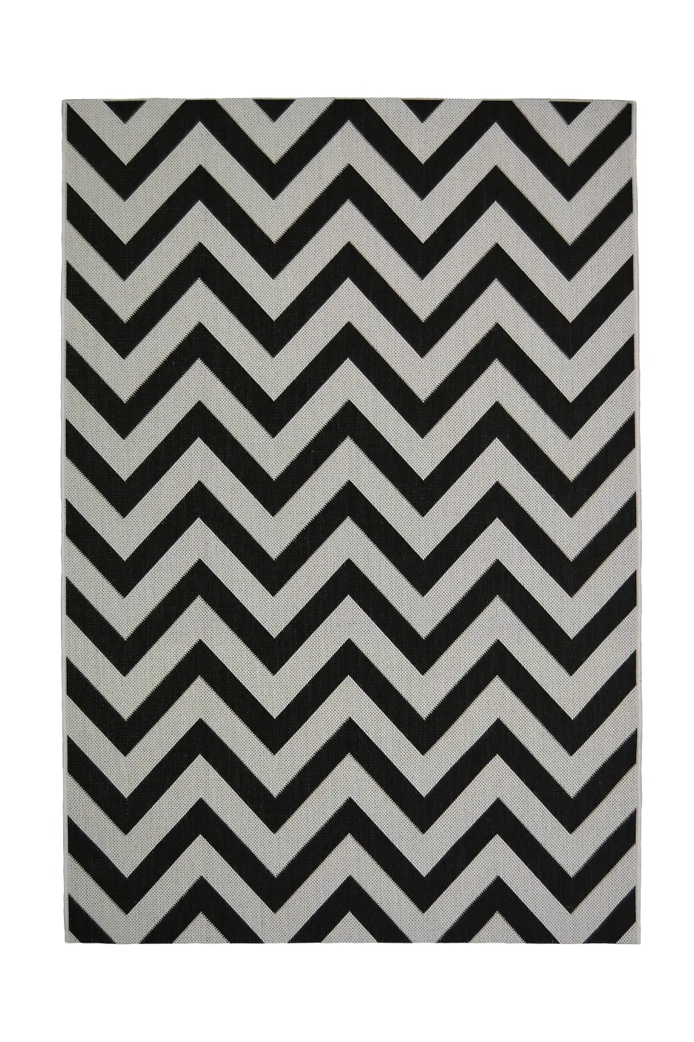 County Chevron Black Rug