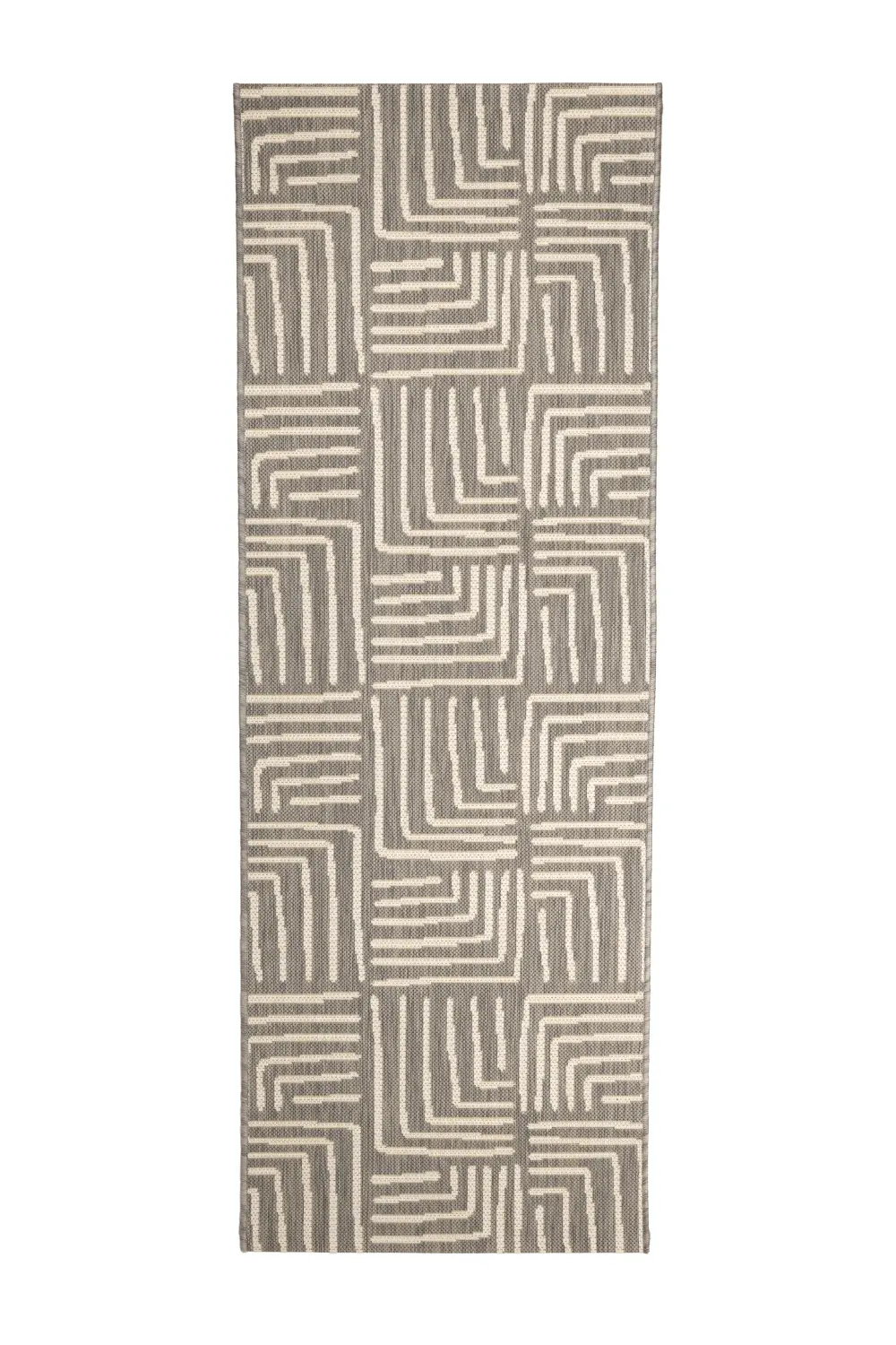 County Patches Grey Runner Rug