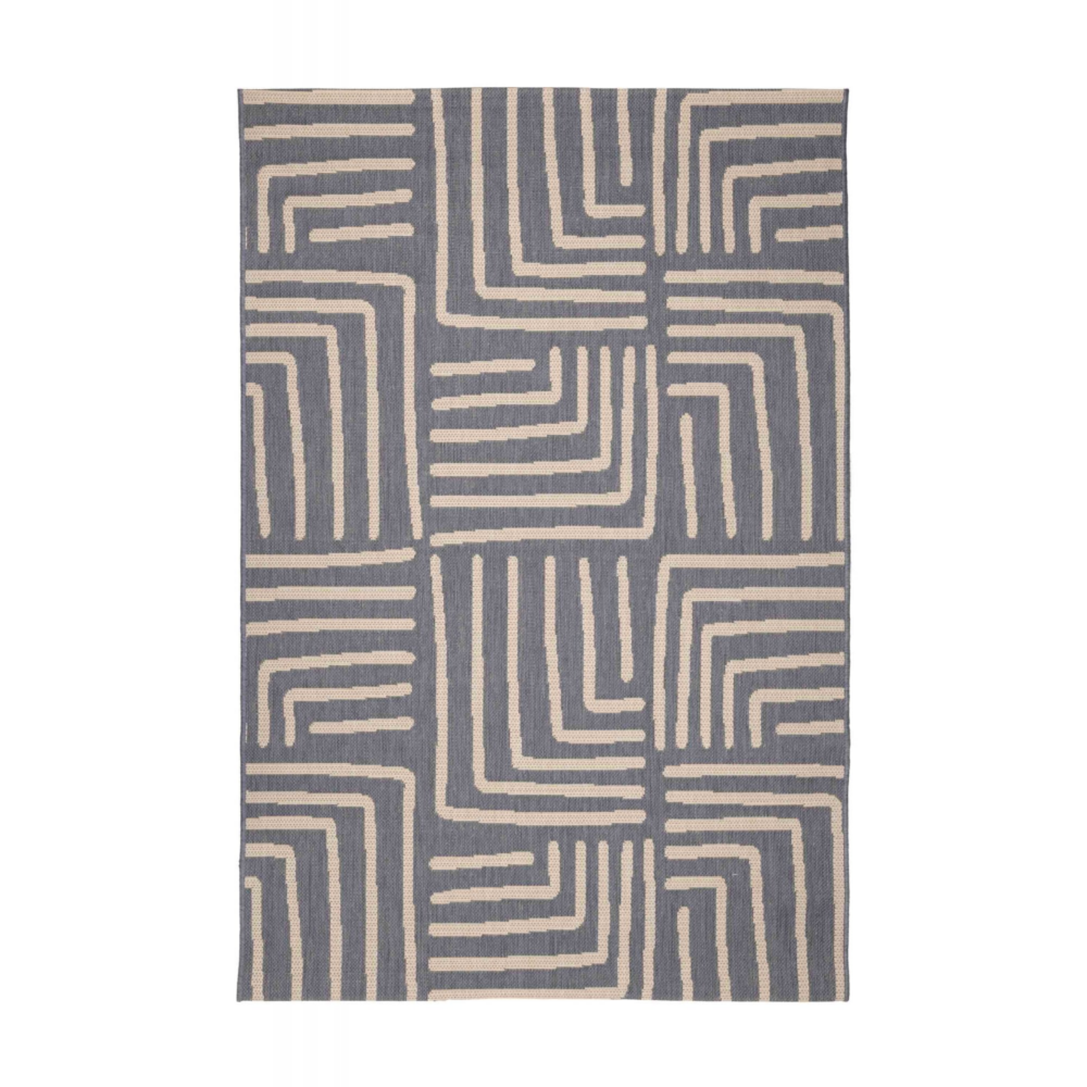 County Patches Navy Runner Rug