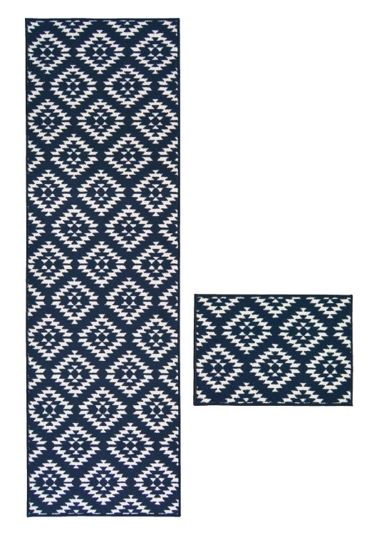 Deco Aztec Blue Runner Rug