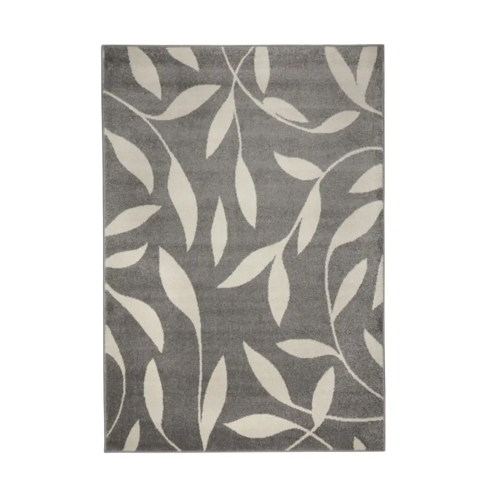 Echo Leaf Grey Rug
