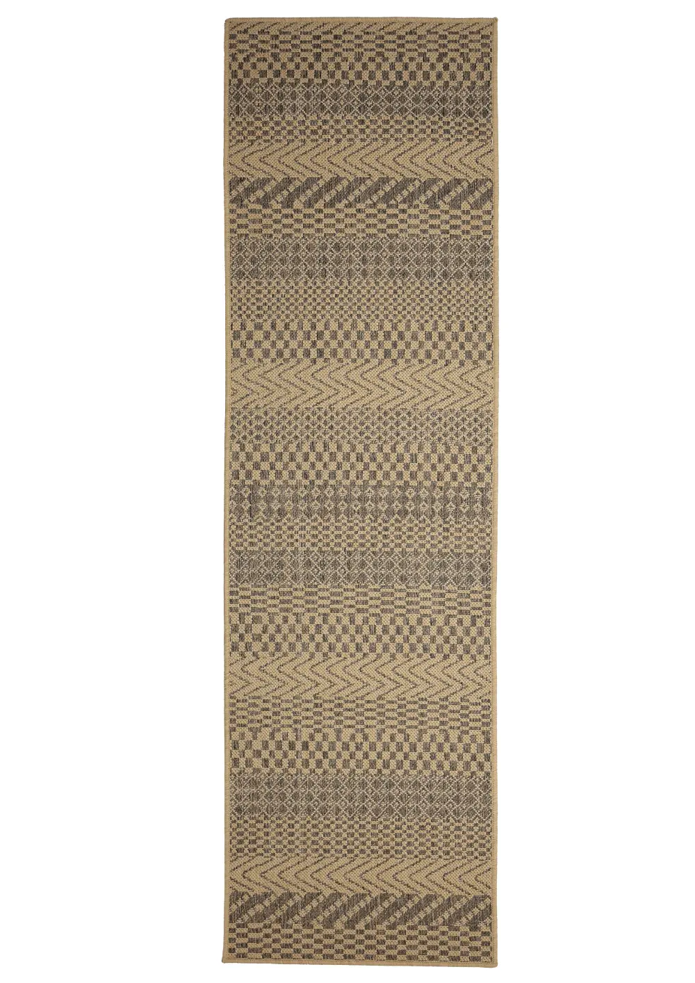 Flatweave Gel Stripe Natural Runner Rug