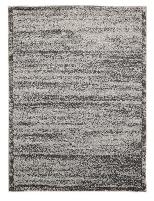 Freya Textured Border Charcoal Rug