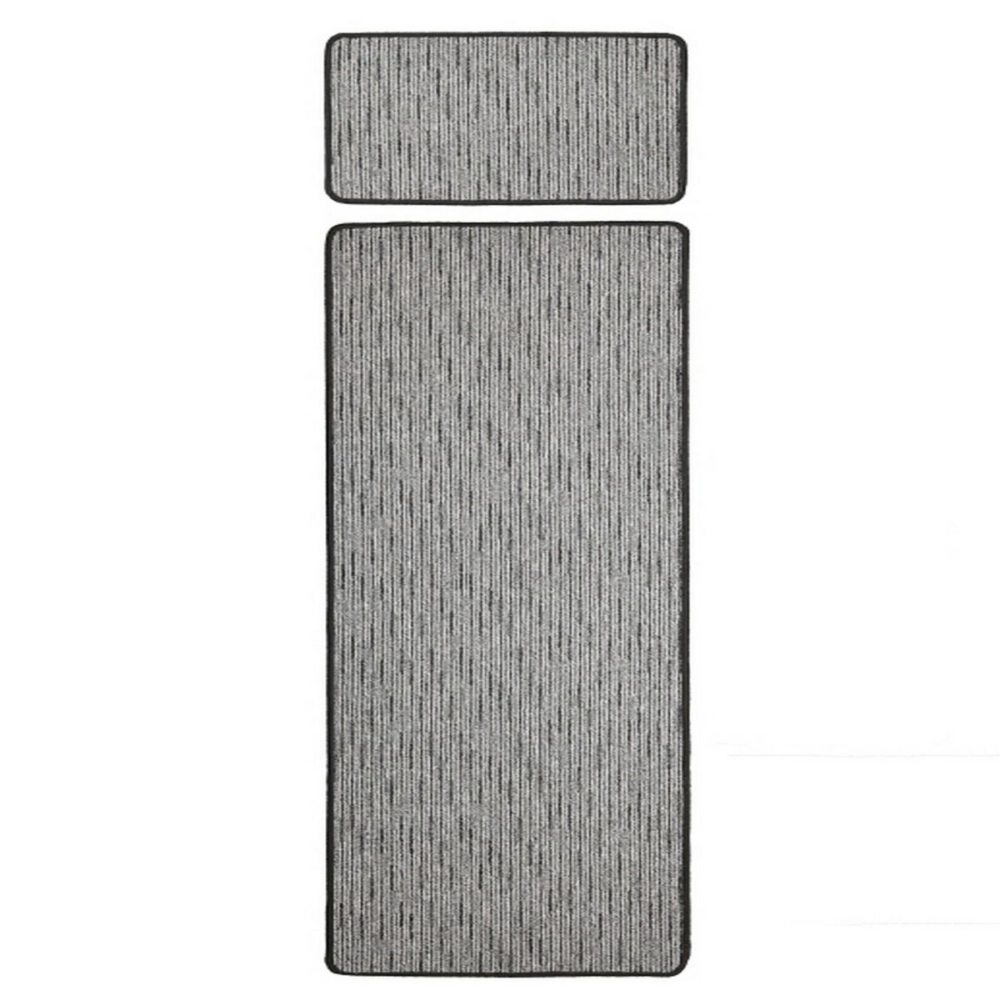 Geneva Multistripe Anthracite Runner Rug