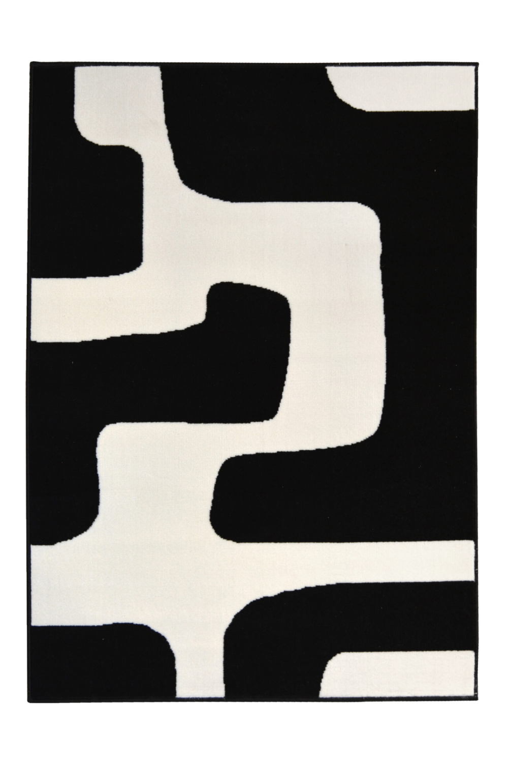 Maestro Geo Blocks Black Rug