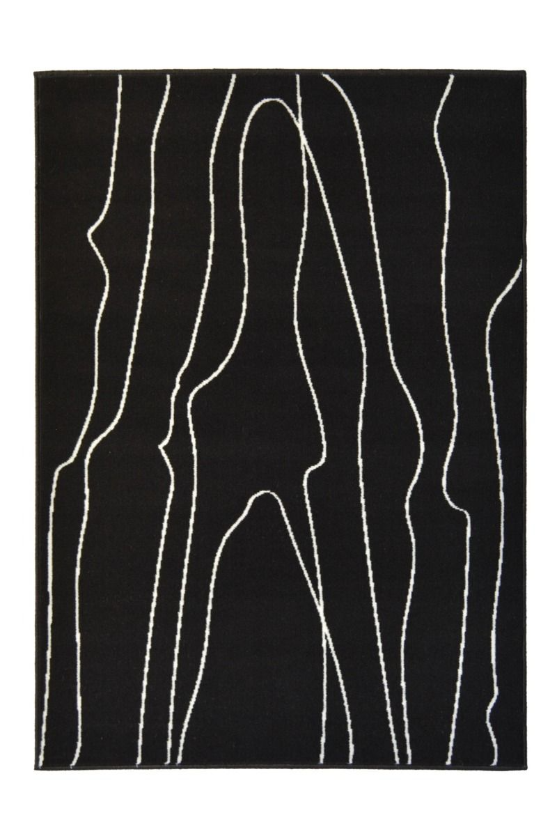 Maestro Linear Black Rug