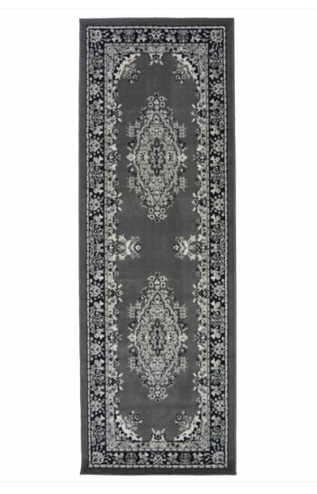 Maestro Medallion Grey Runner Rug