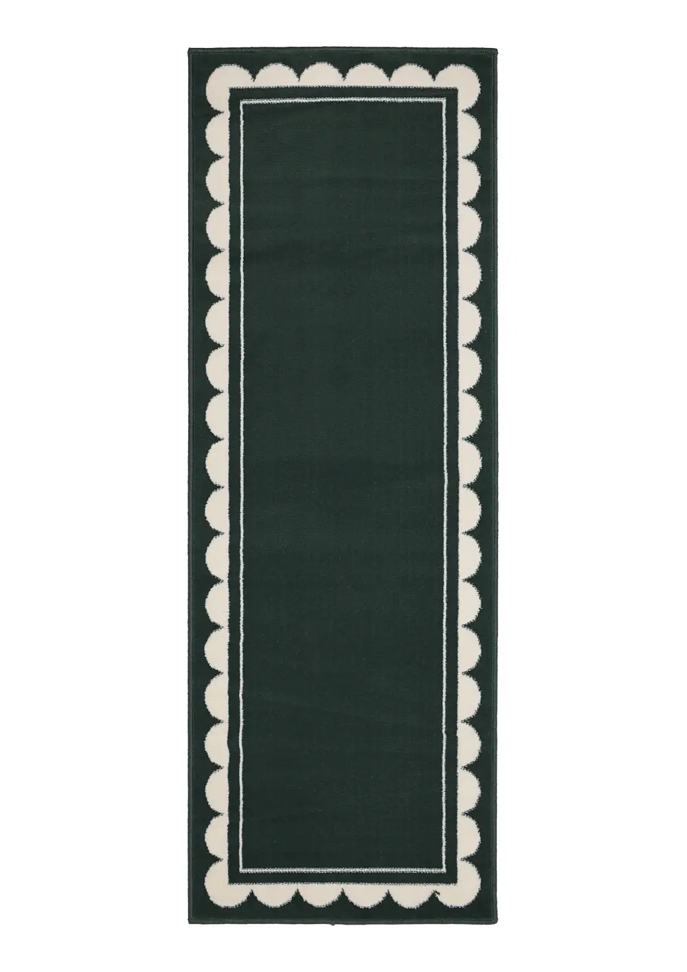 Maestro Scallop Green Runner Rug