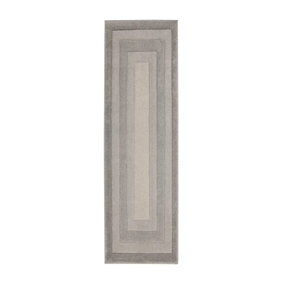 Newport Border Grey Runner Rug