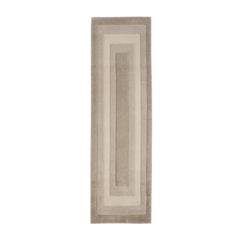 Newport Border Latte Runner Rug