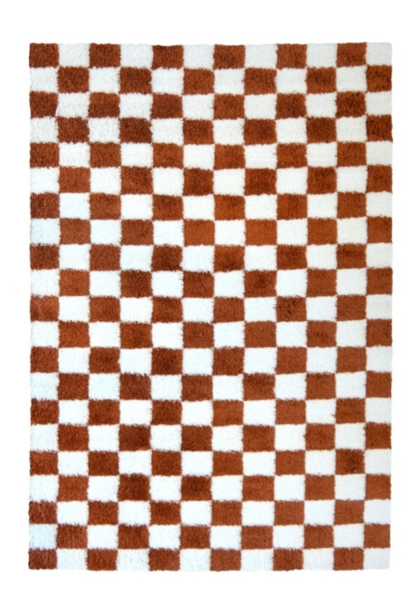 Snug Checks Terracotta Rug