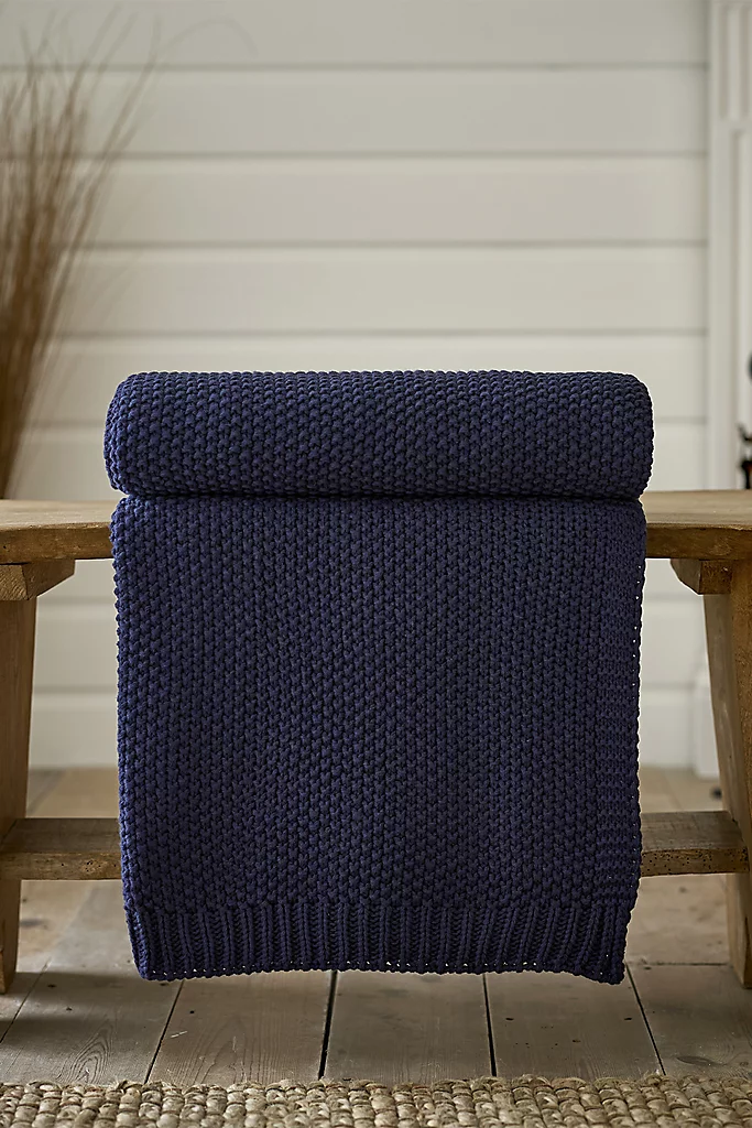 TLC Knaresborough Throw Navy Blue