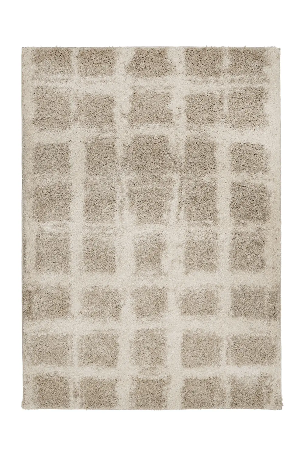 Twist Blur Blocks Natural Rug