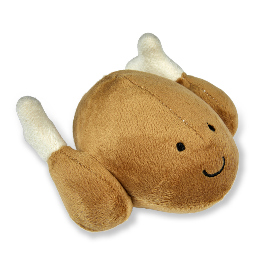 Foodies faces plush dog toy chicken