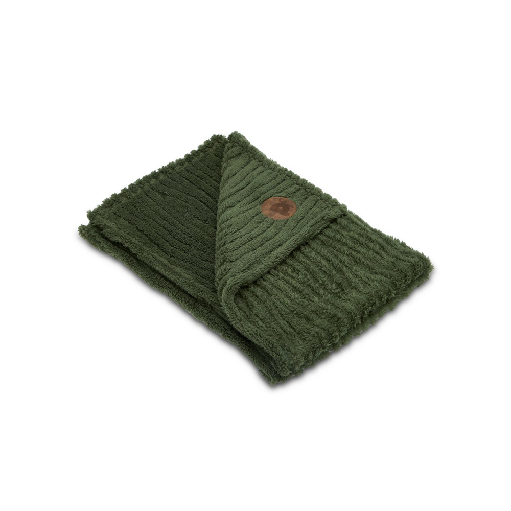 Green textured fleece dog blanket comfort