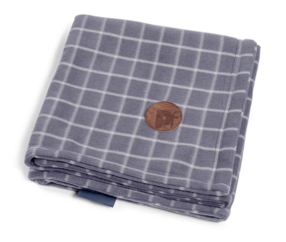 Grey window pane dog blanket comfort