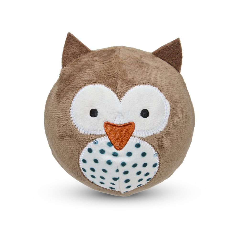 Owl plush dog toy