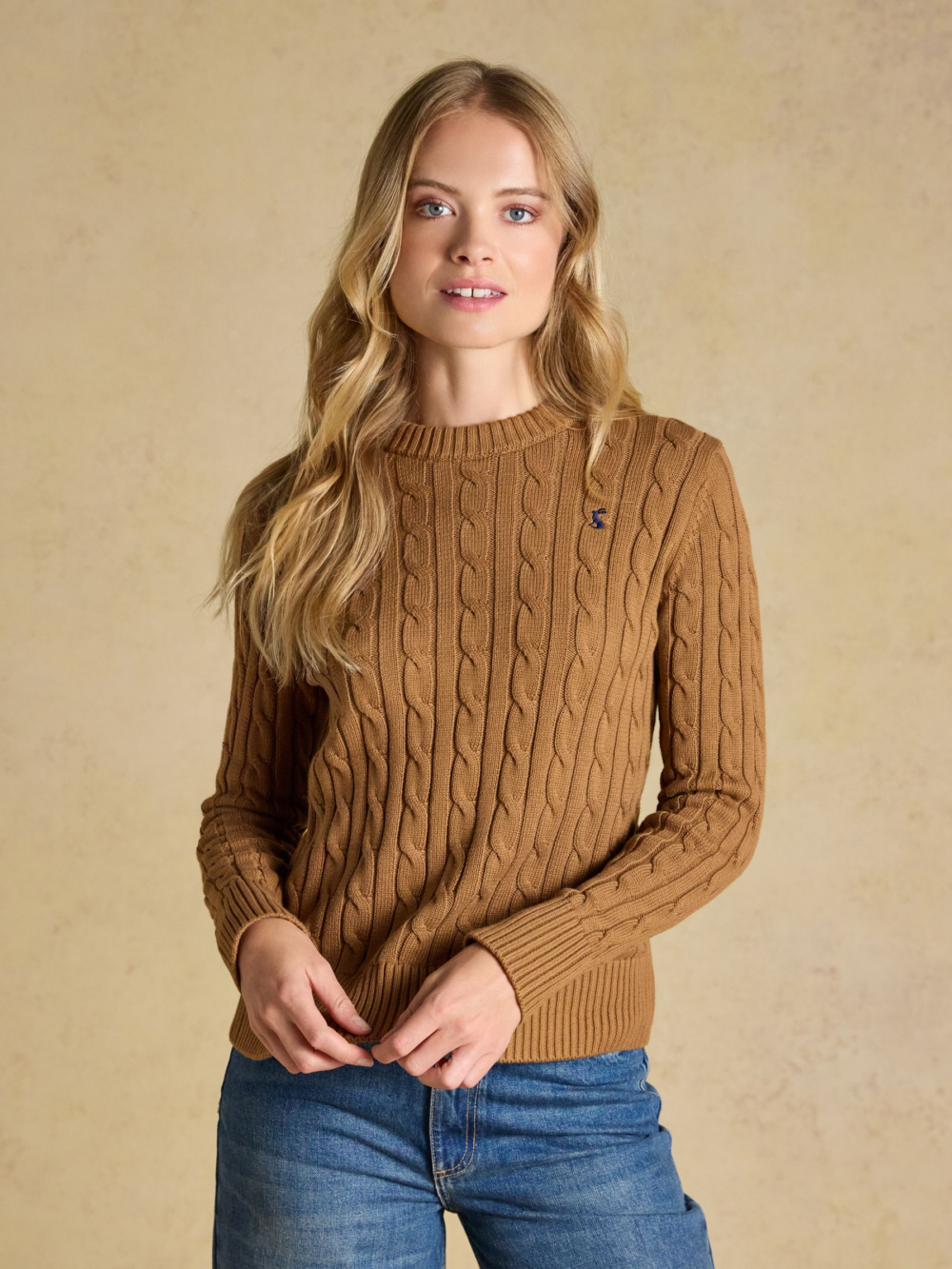 Joules Classic Cable Camel