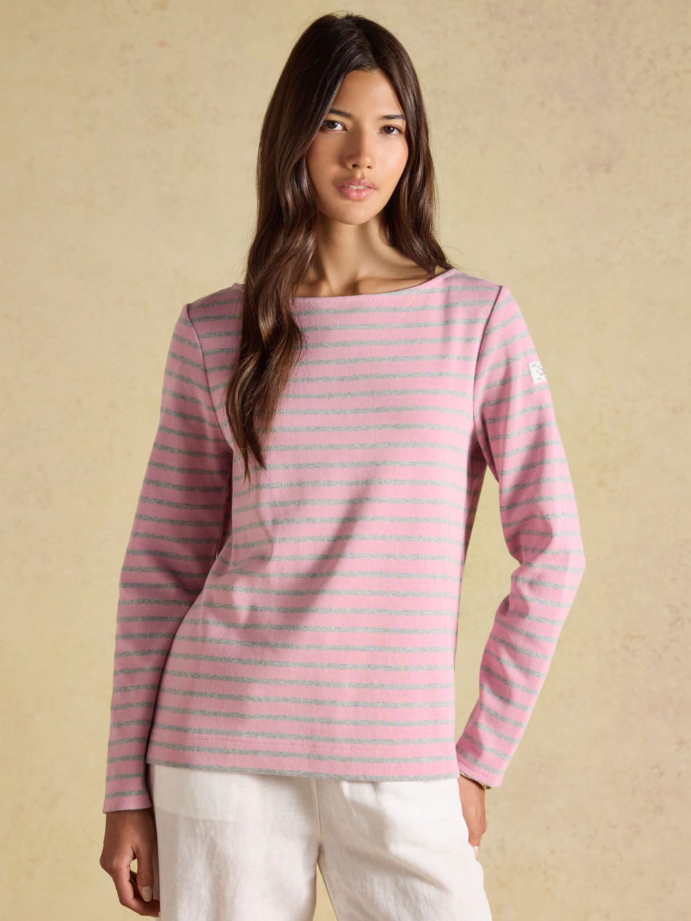Joules Harbour Pink Grey Marl