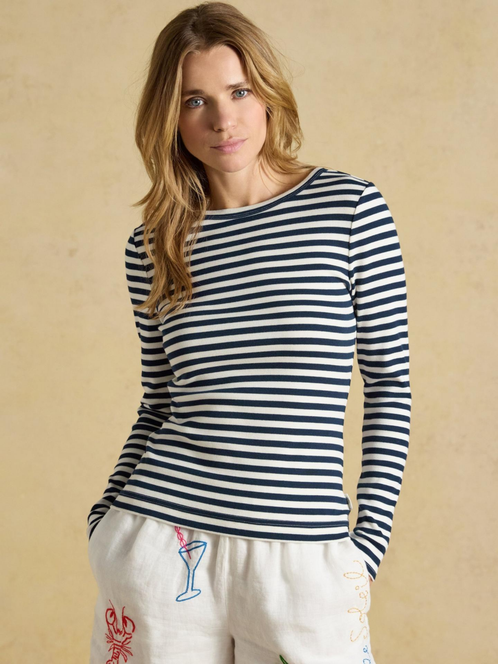 Joules Sophie Navy Creme