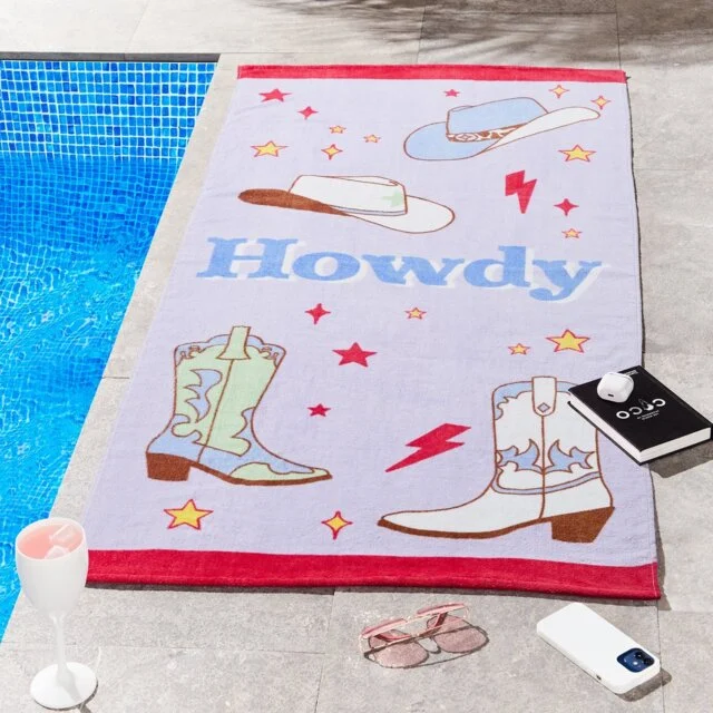 Catherine lansfield howdy beach towel