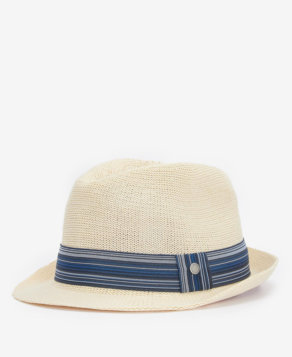 Barbour Belford Trilby Ecru Blue