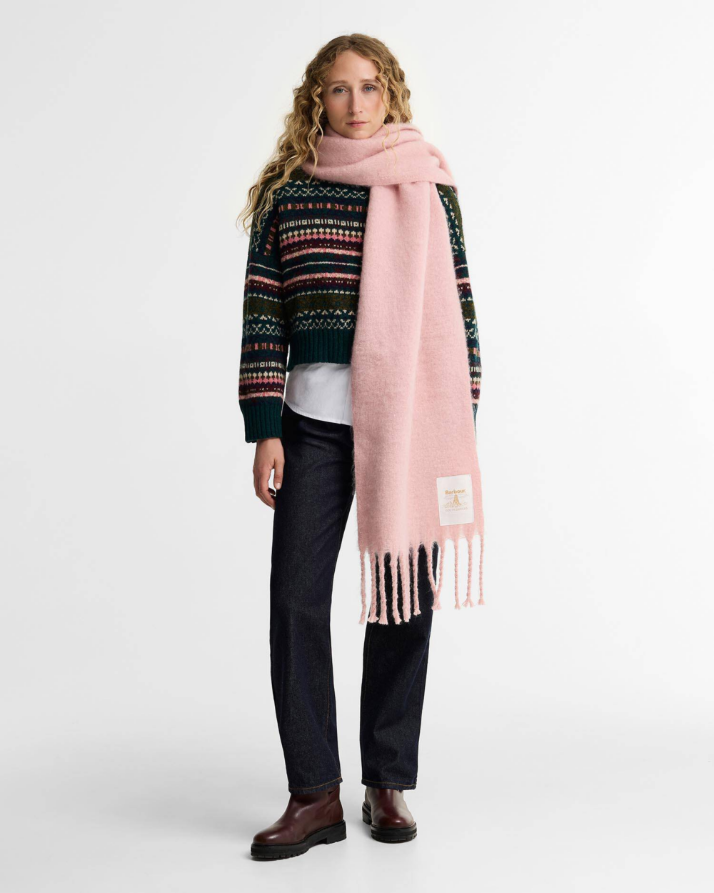 Barbour Ellison Scarf Candy Pink