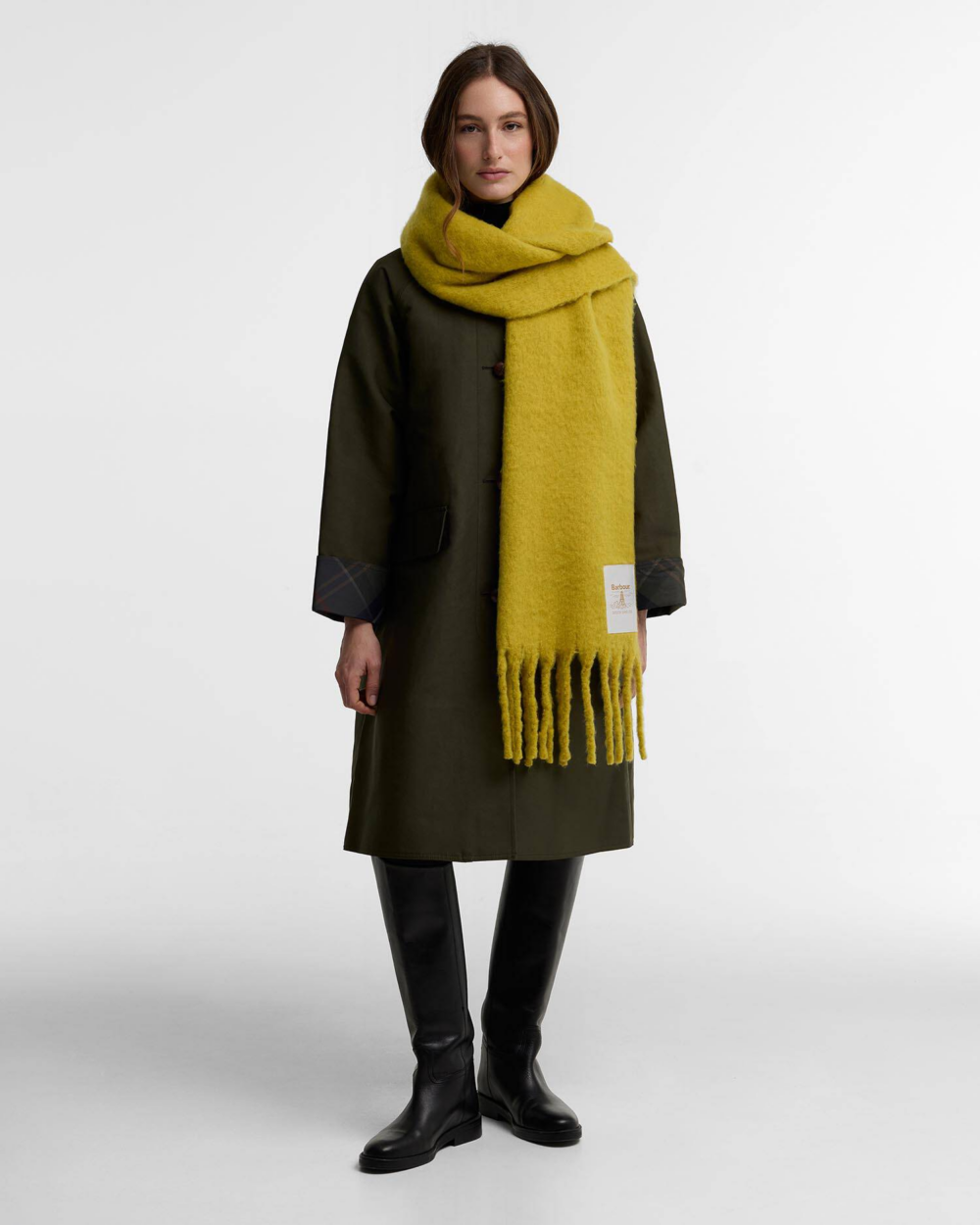Barbour Ellison Scarf Chartreuse