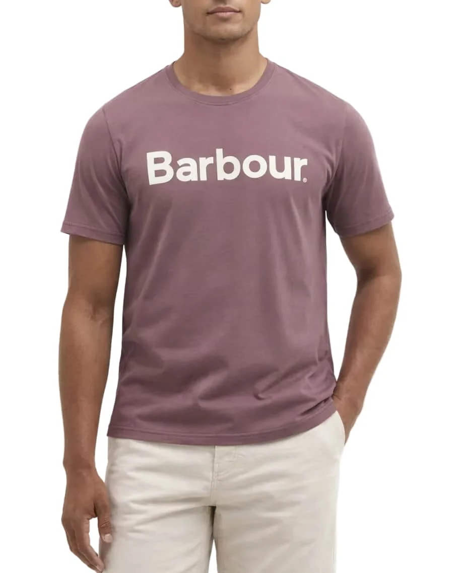 Barbour Logo T shirt Peppercorn