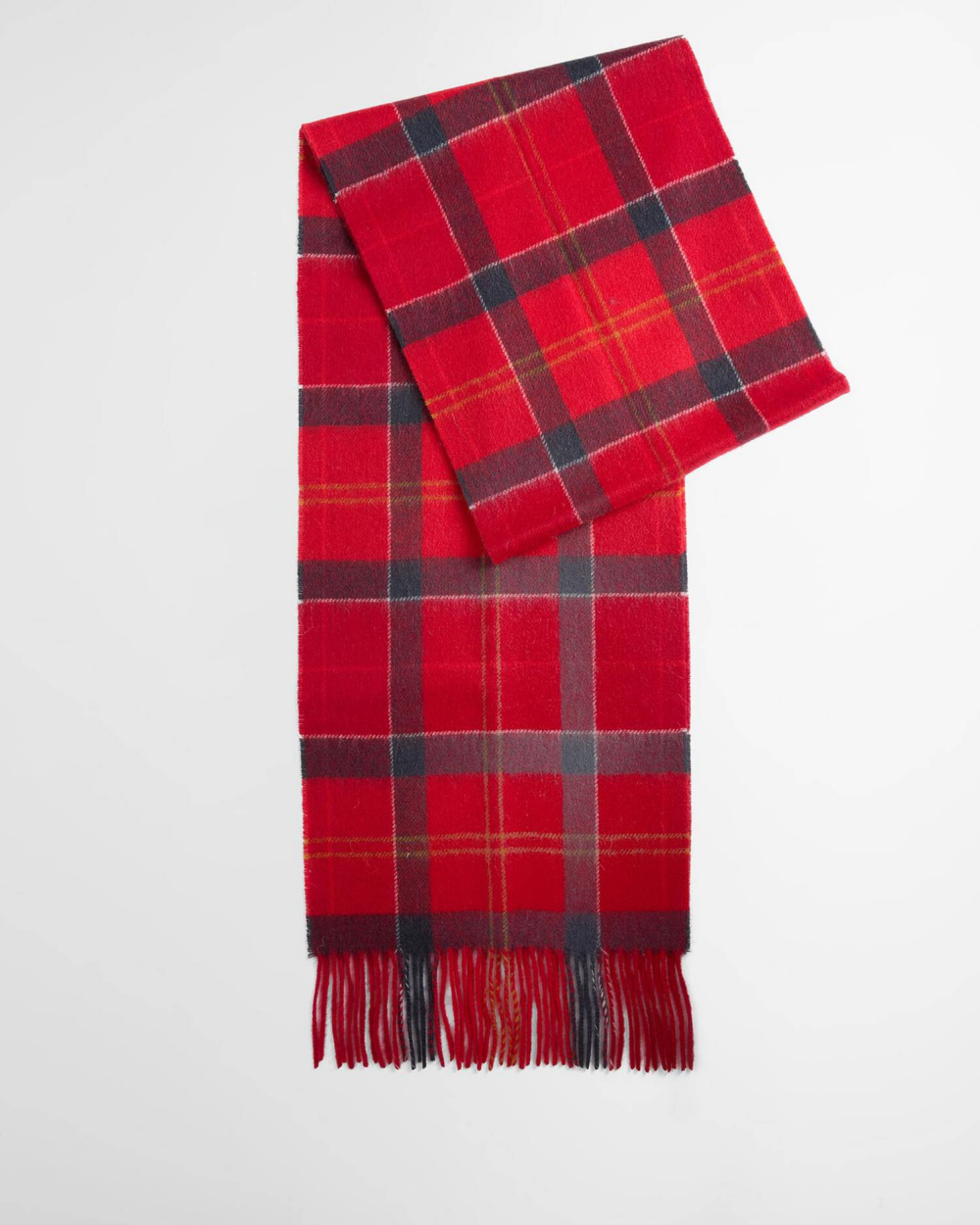 Barbour Trtn Lwool Scarf Cardinal Tartan