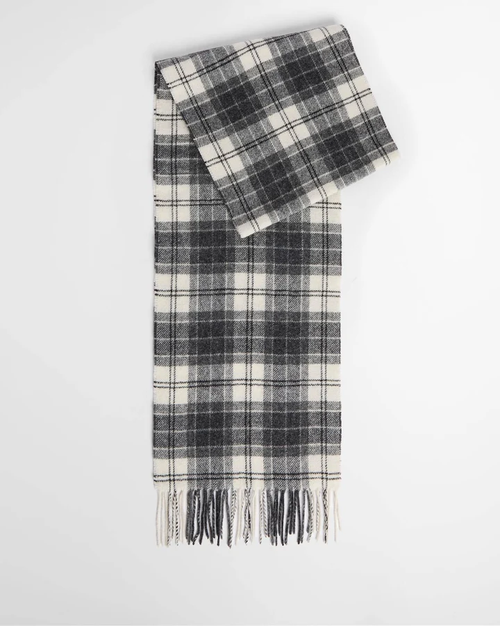 Barbour Trtn Lwool Scarf Monochrome Tartan