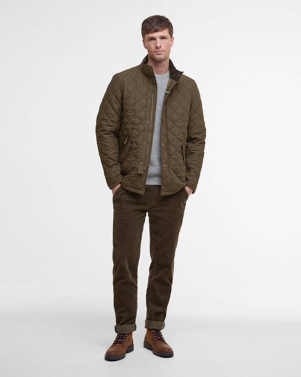 Barbour WP Shoveler Quilt Dark Olive
