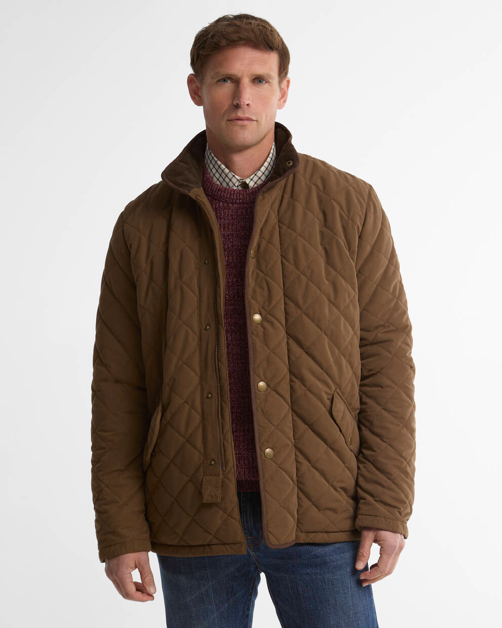 Barbour WP Shoveler Quilt Dk Sand