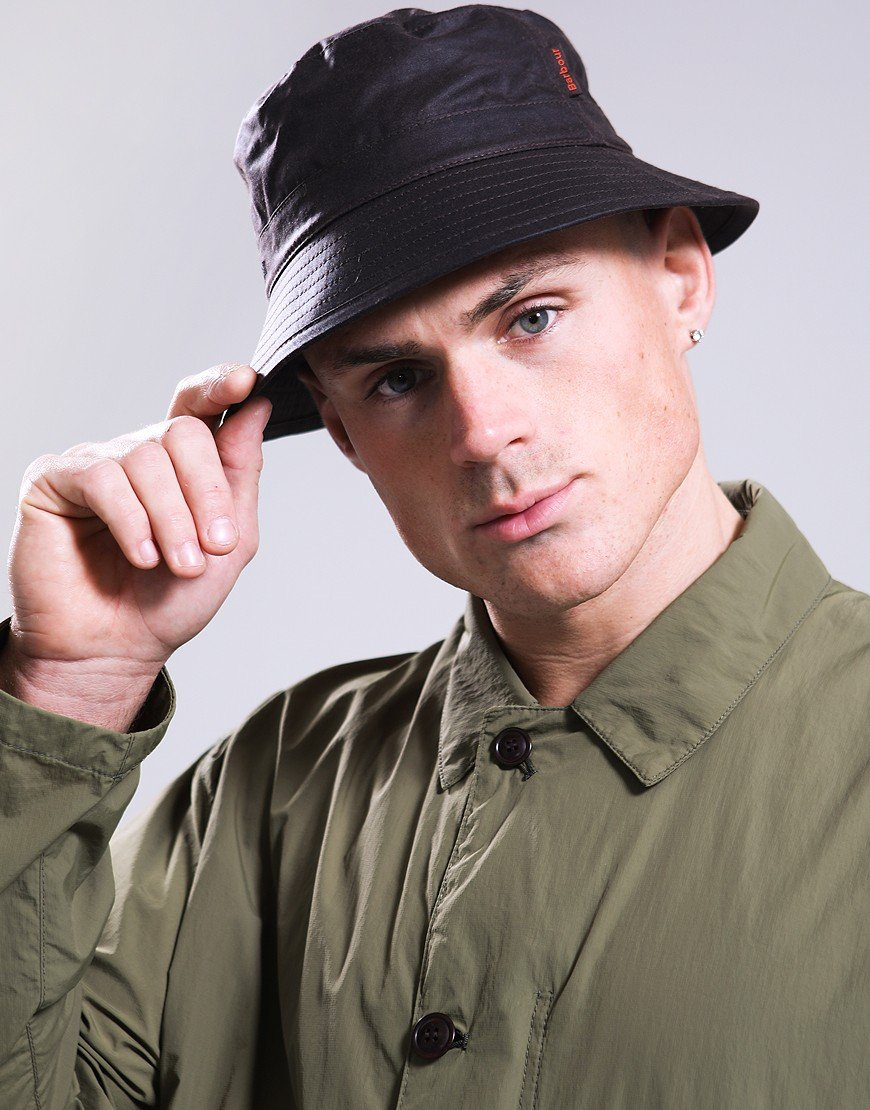 Barbour Wax Bucket Hat Rustic S