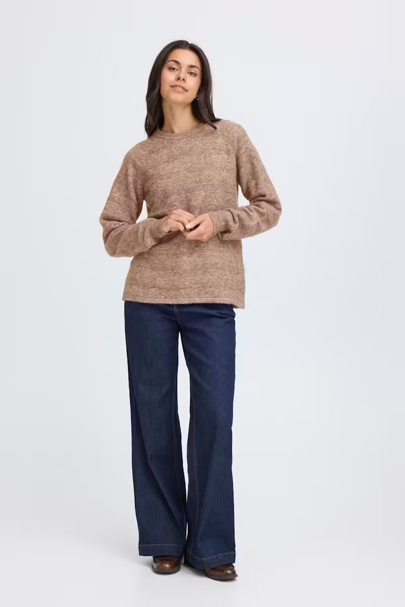 Fransa Cardigan Cocoa Melange