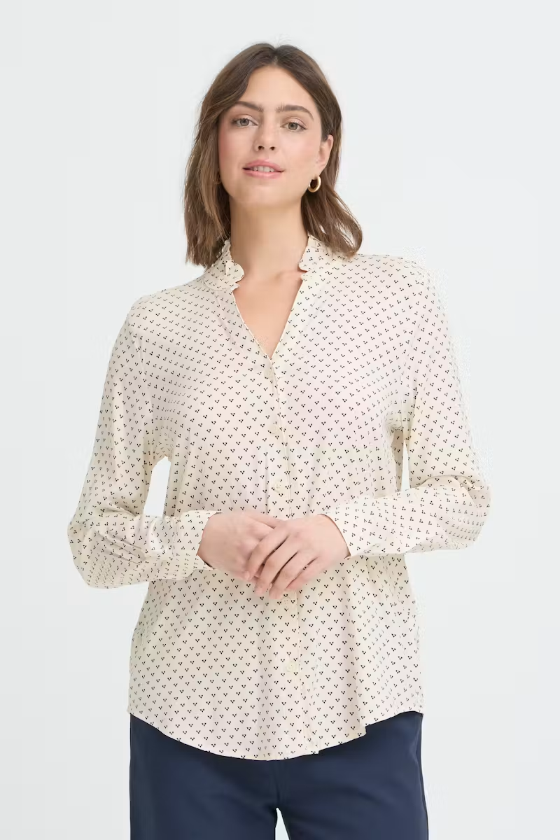 Fransa Frjustine Sh 1 Graphic Heart White Navy