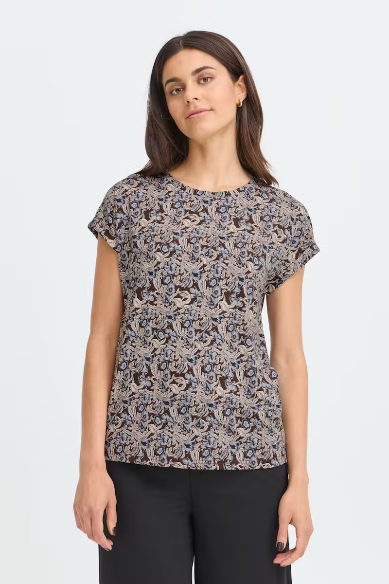 Fransa Frseen Tee 11 Entanglesmall Hot Fudge